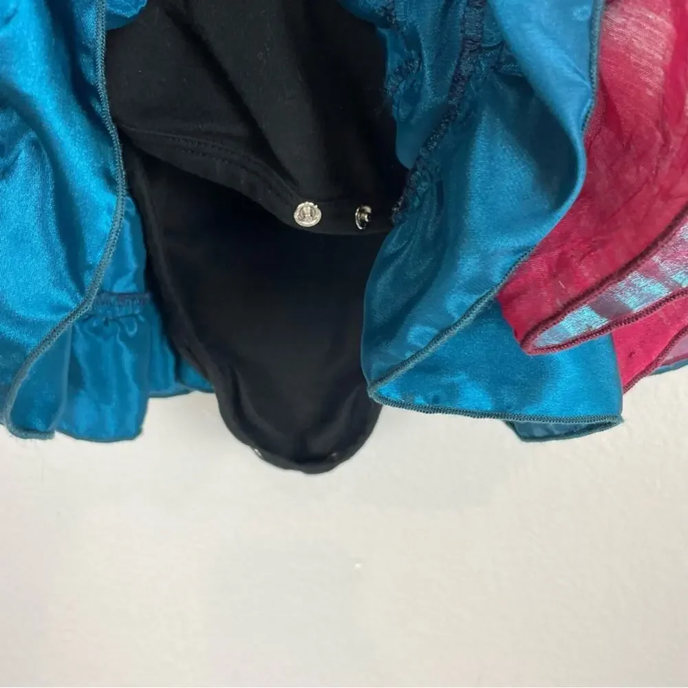 Moonlight Kids Black Maroon Teal Tutu Dress 12 to 18 Months